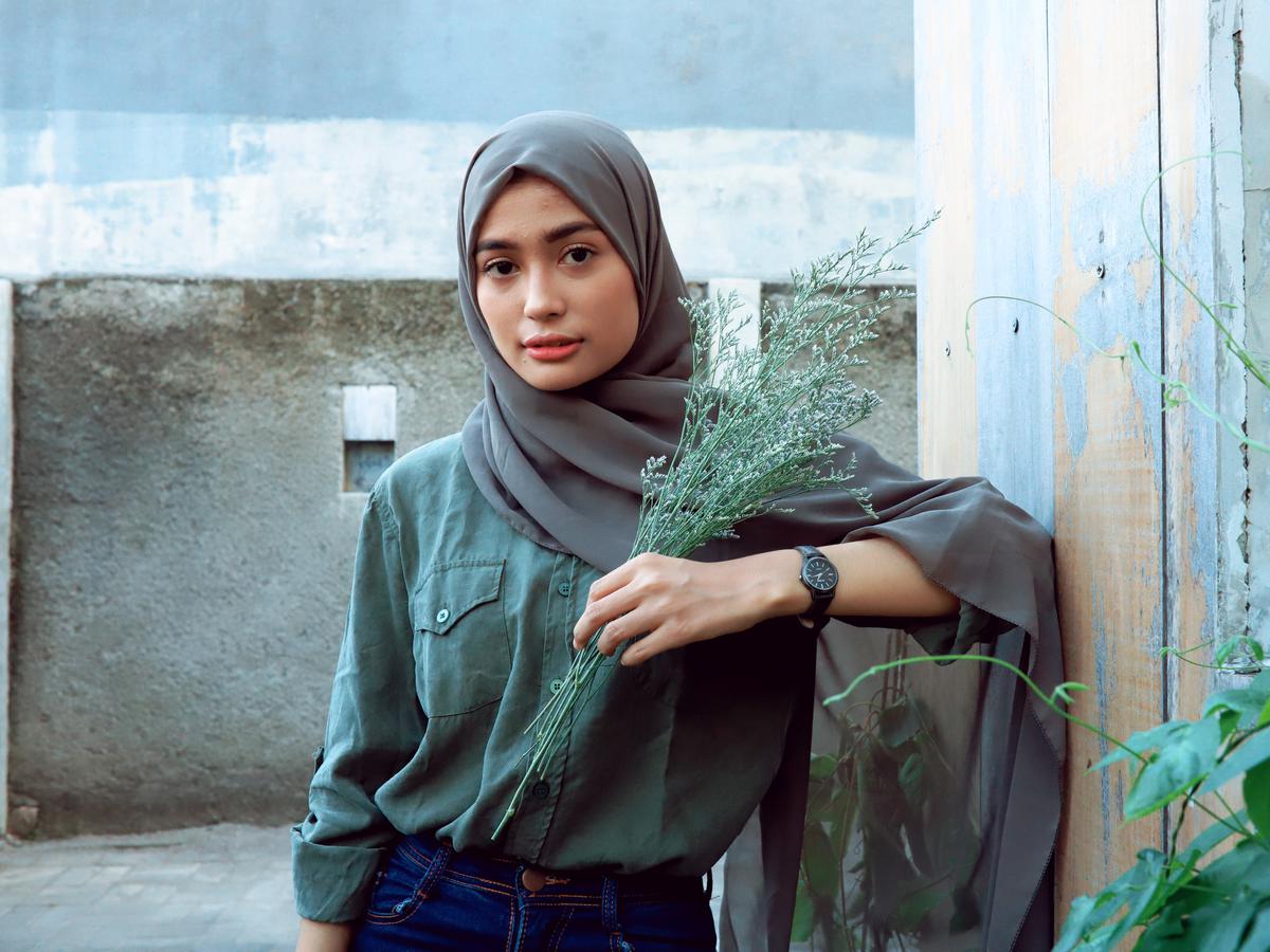 tutorial pakai hijab pasmina